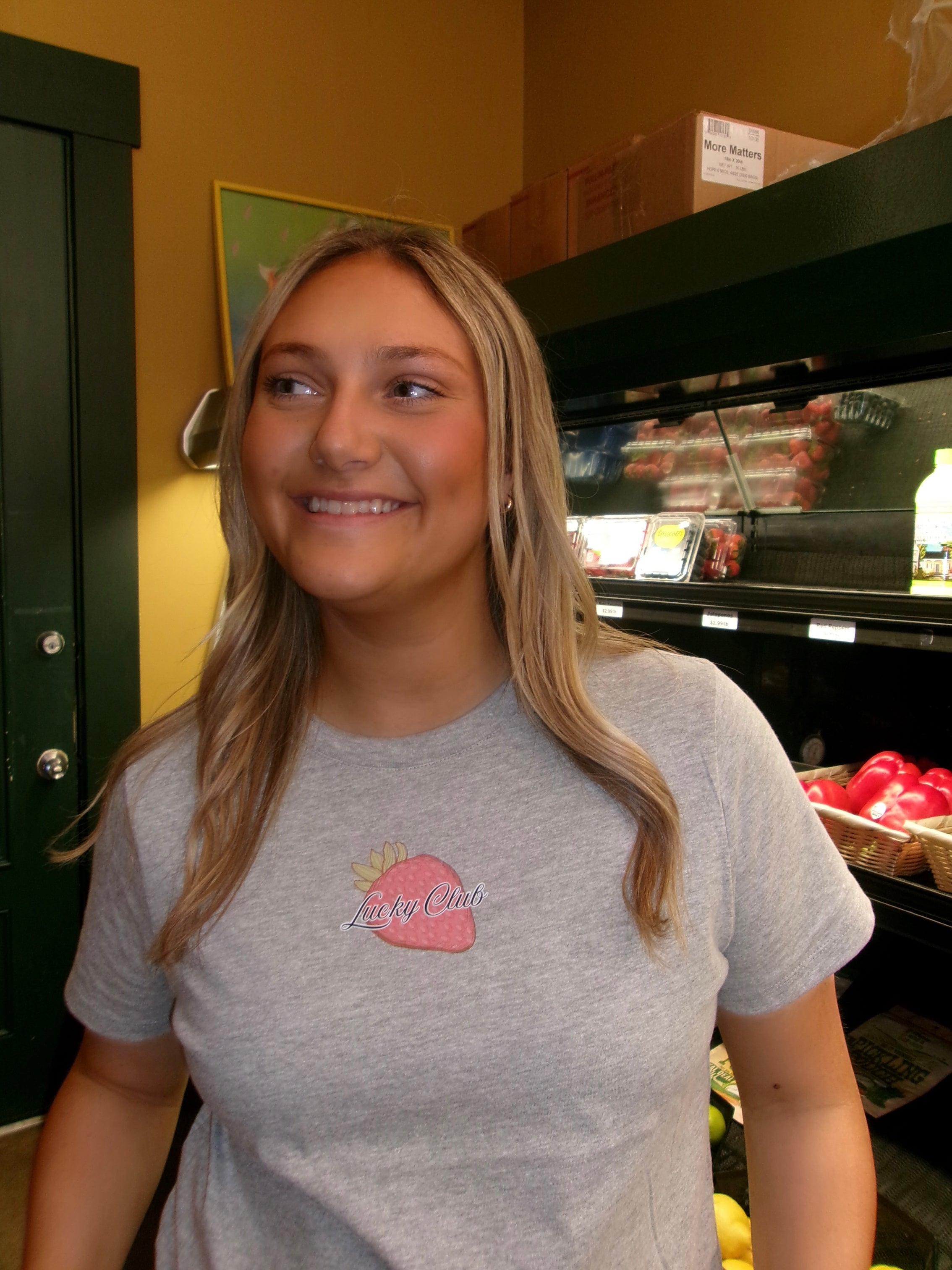 Grey Lucky Club Boxy Tee