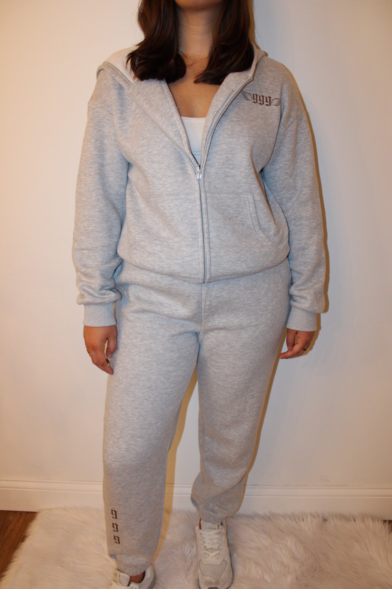 The Gray Zip-Up Sweat Set