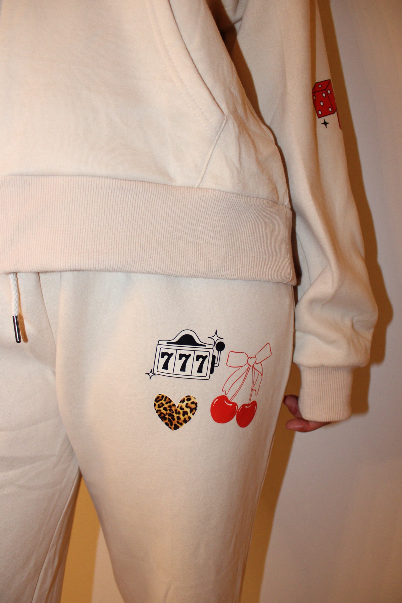 The Cream Zip-Up Sweat Set
