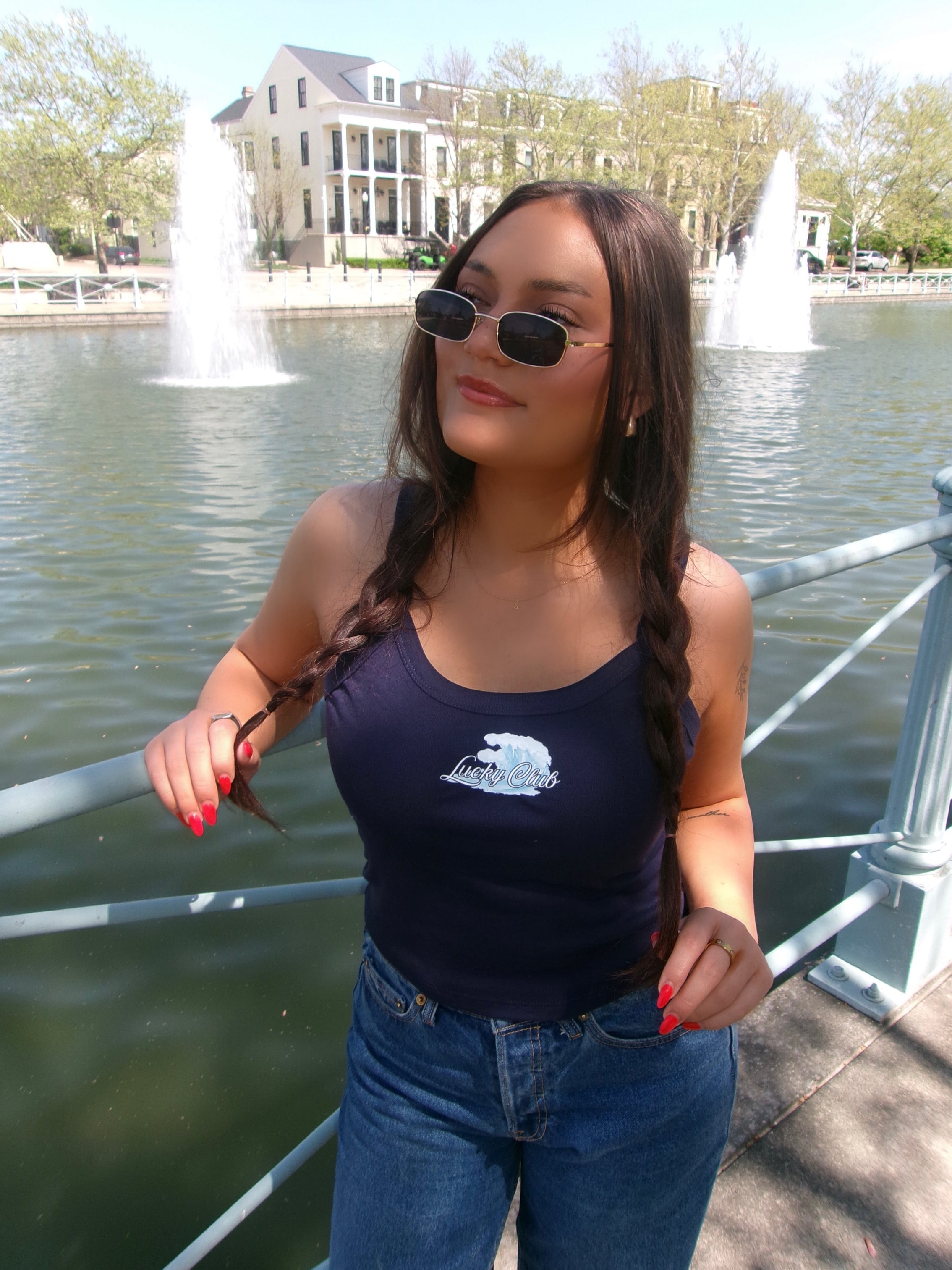 Navy Lucky Club Tank