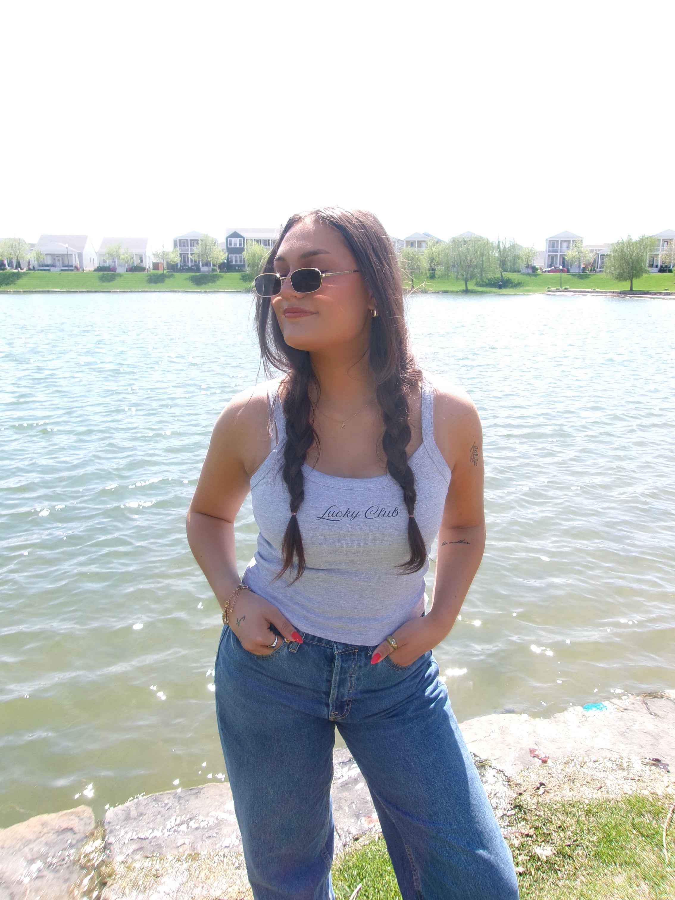 Grey Lucky Club Tank