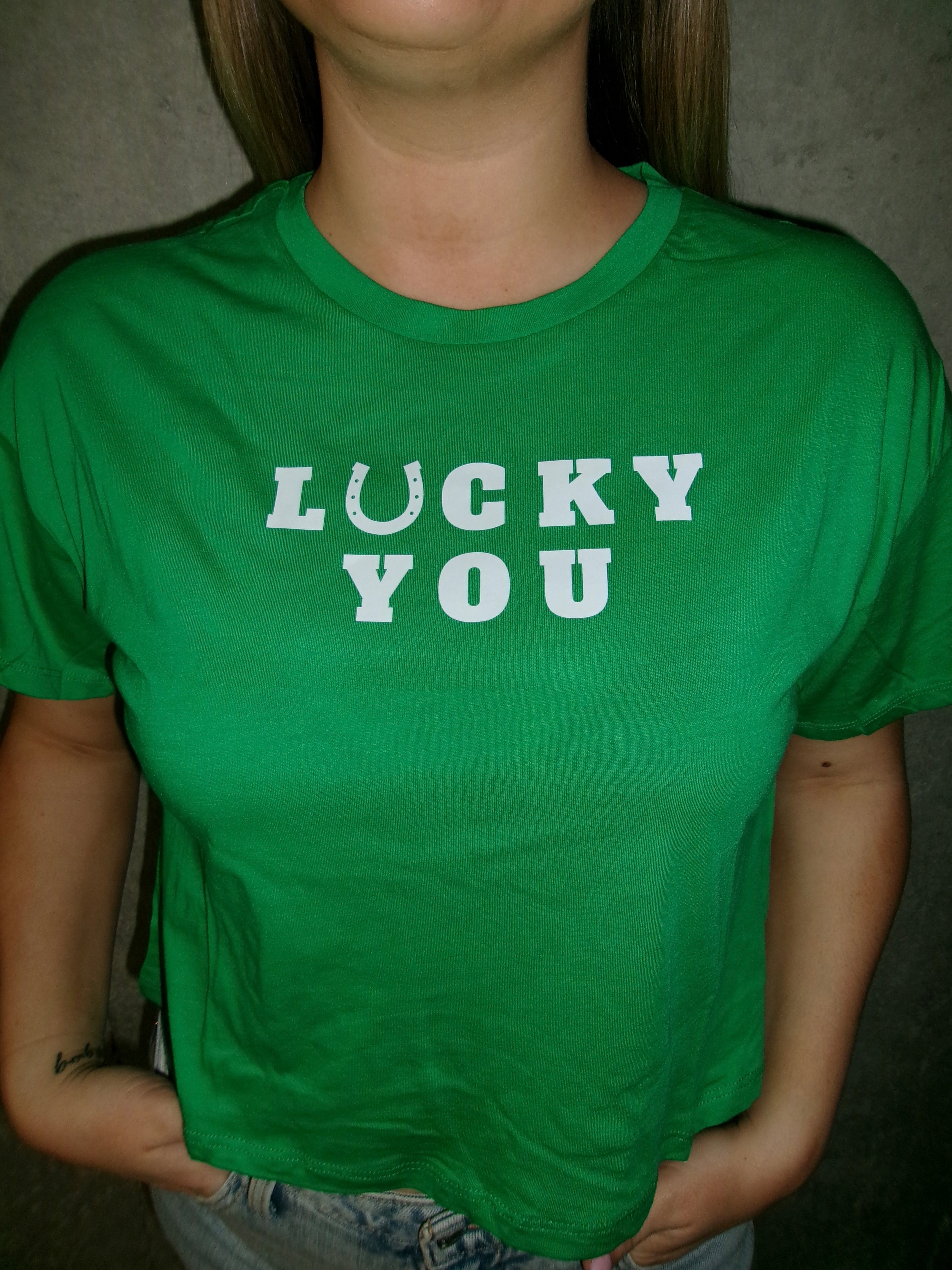 Lucky You Cropped Tee