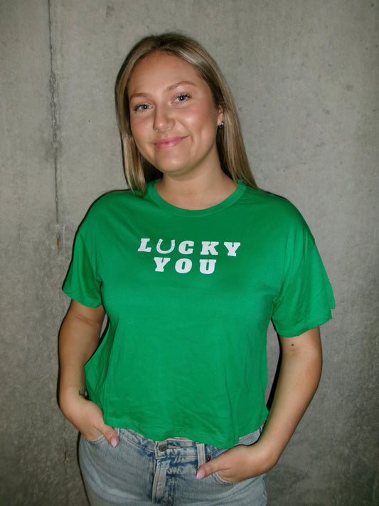 Lucky You Cropped Tee