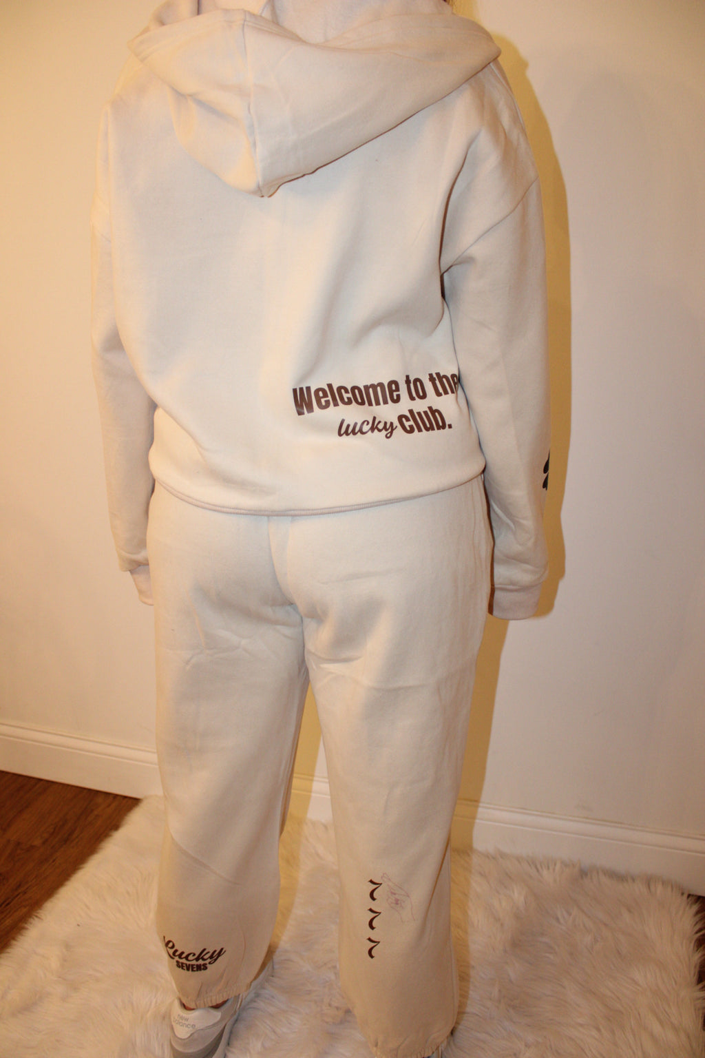 The Cream Zip-Up Sweat Set