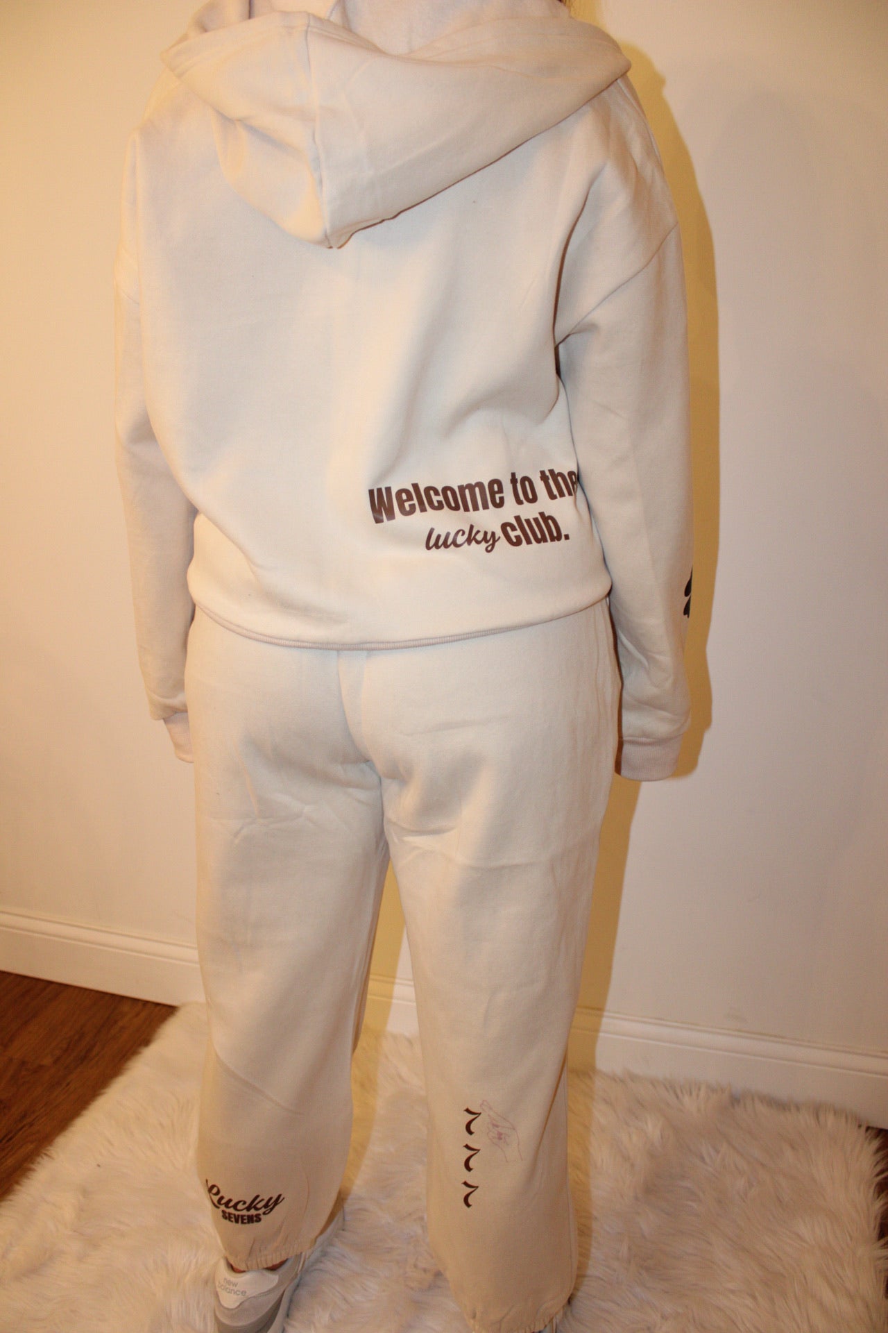 The Cream Zip-Up Sweat Set