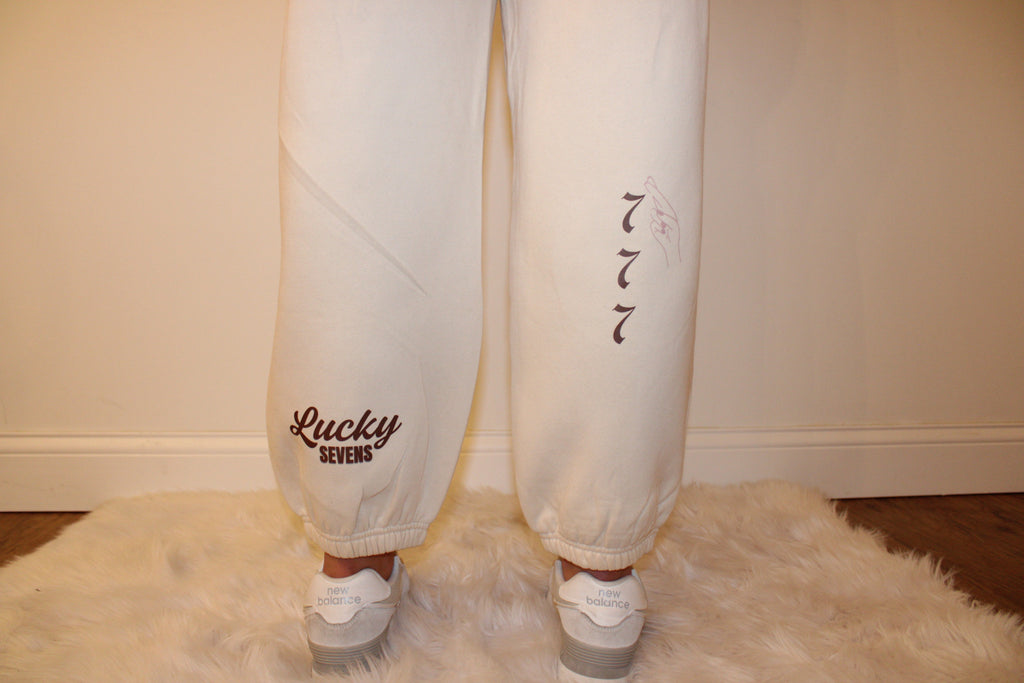 The Cream Zip-Up Sweat Set