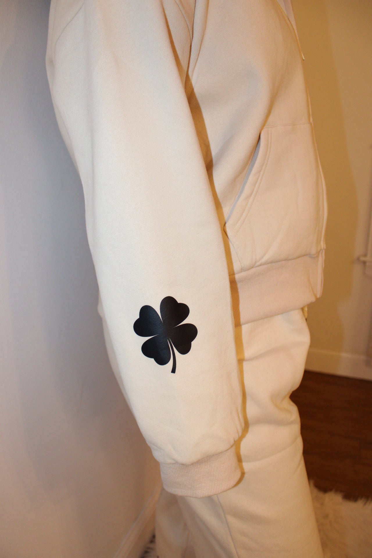 The Cream Zip-Up Sweat Set